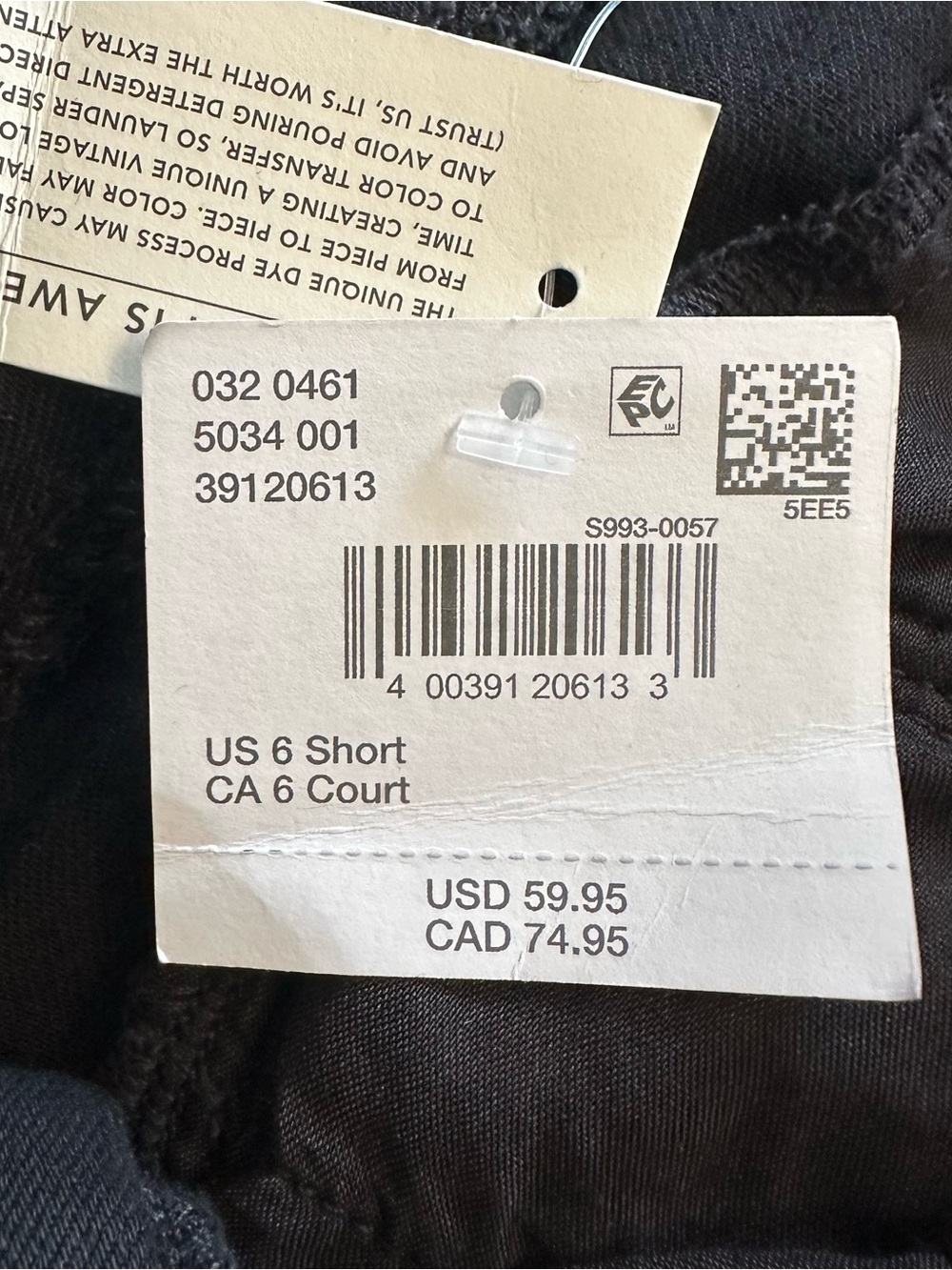 NWT American Eagle High Rise Baggy Wide Leg Cargo Jeans Stretch Black 6 Short - Picture 7 of 9